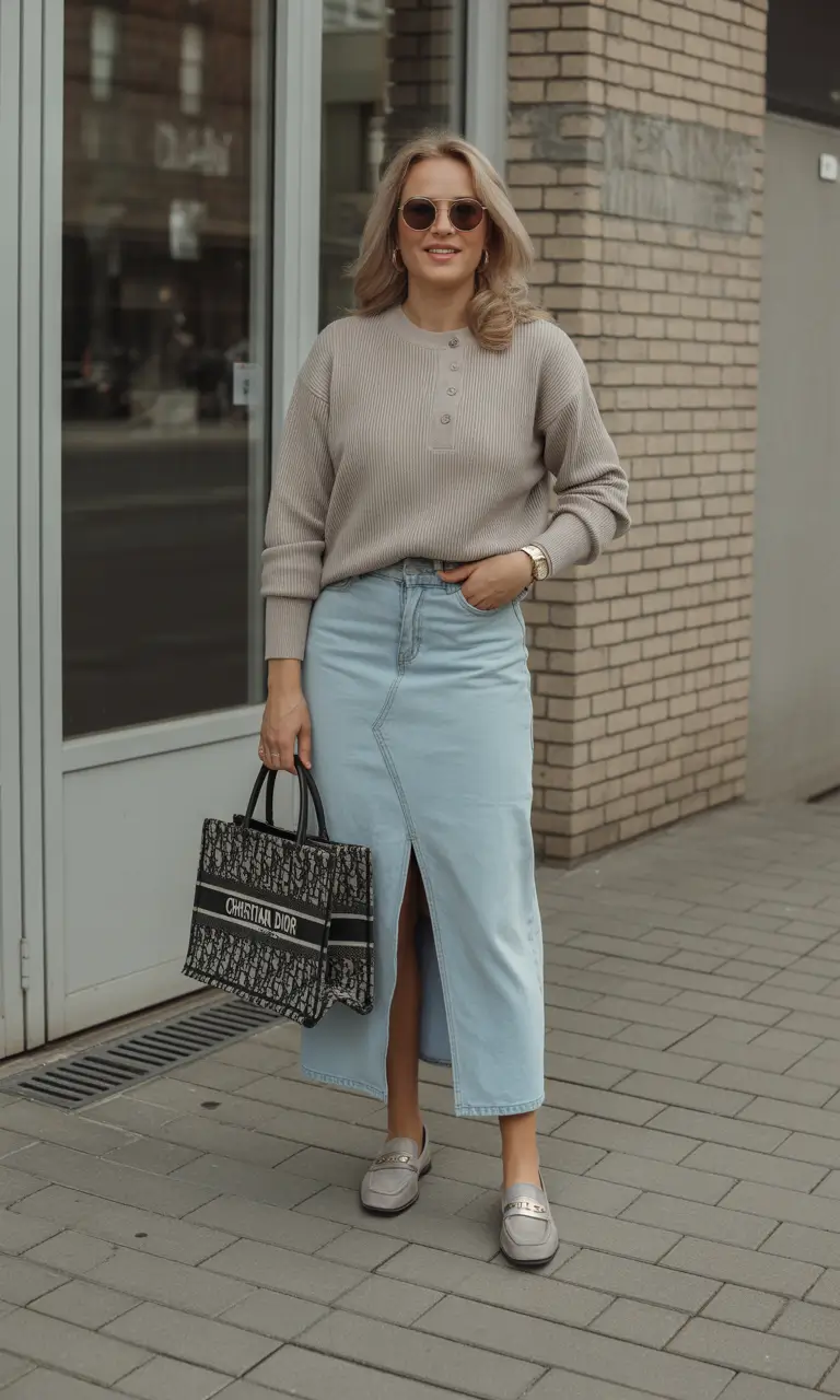 Topic+Denim Skirt Confidence for Relaxed Spring Chic