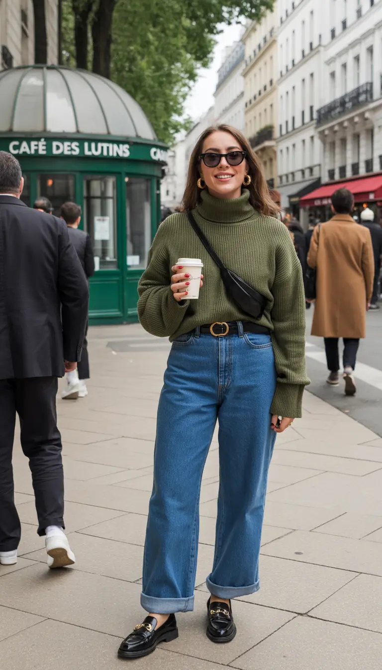 Topic+Warm Neutrals and Chunky Knits for Chilly Spring Streets