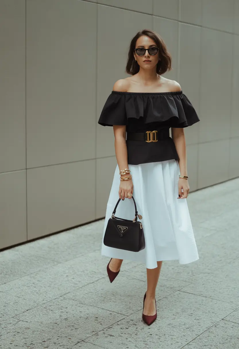 Women 2026 Monochrome Black And White With Sculptural Details