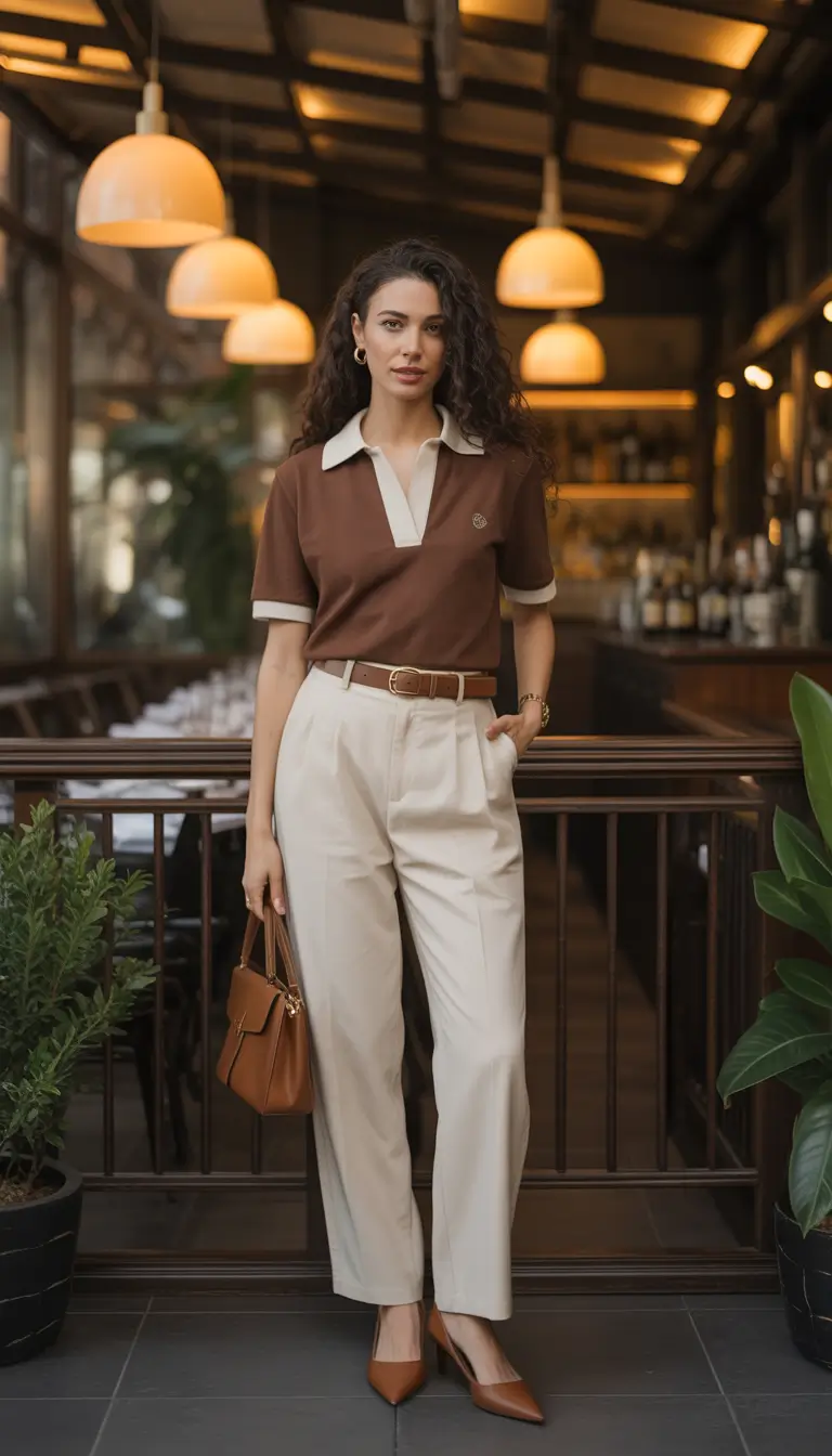 polished spring business casual outfits 2026 Rich Neutrals and Tailored Pants for Women Work Wear