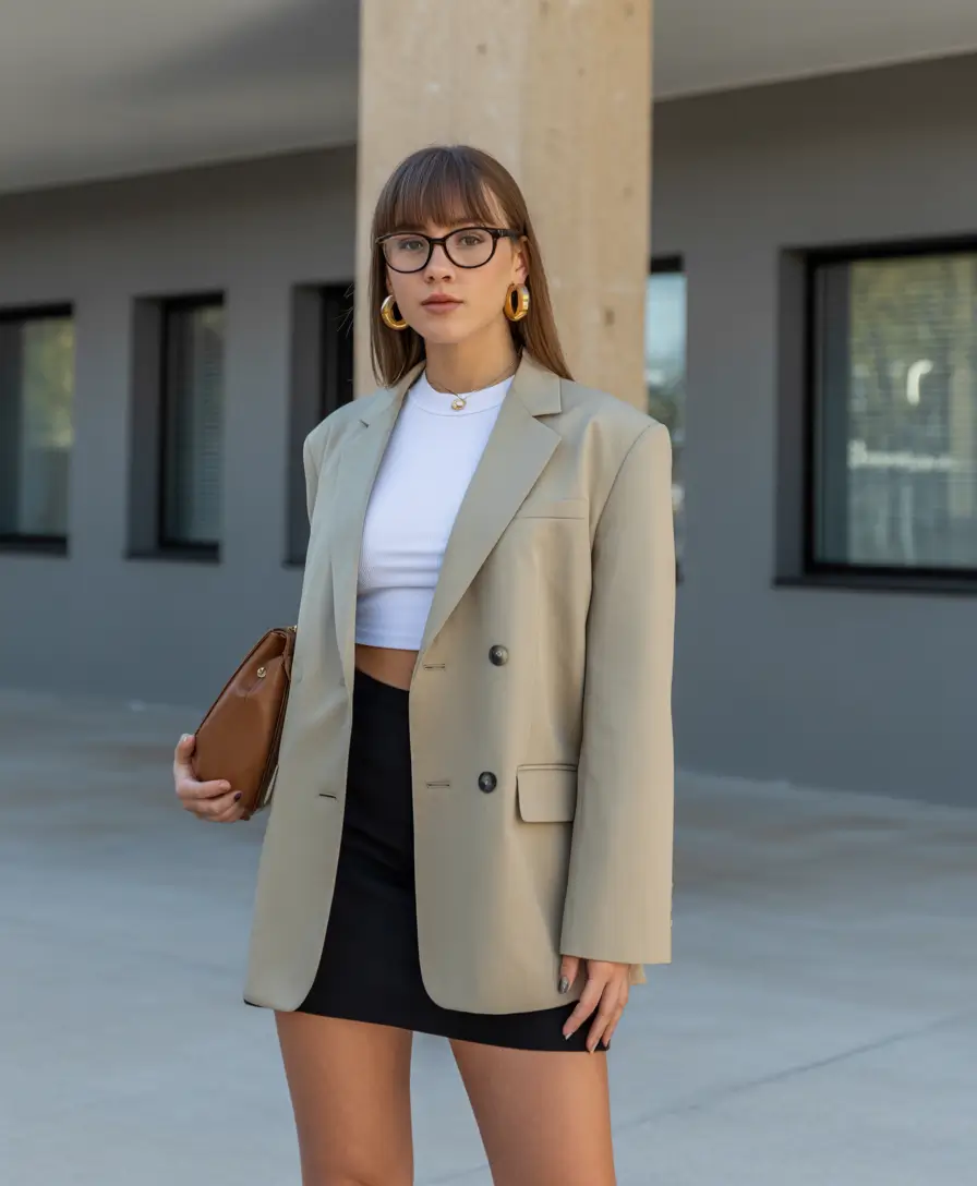 polished spring business casual outfits 2026 Structured Blazers and Mini Skirts for Elevated Early Spring