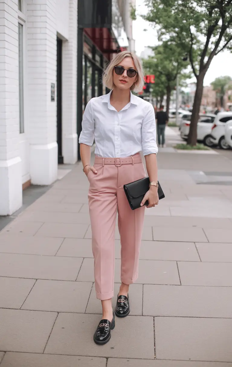 Business casual Soft Pink Tailoring With Relaxed Professional Energy