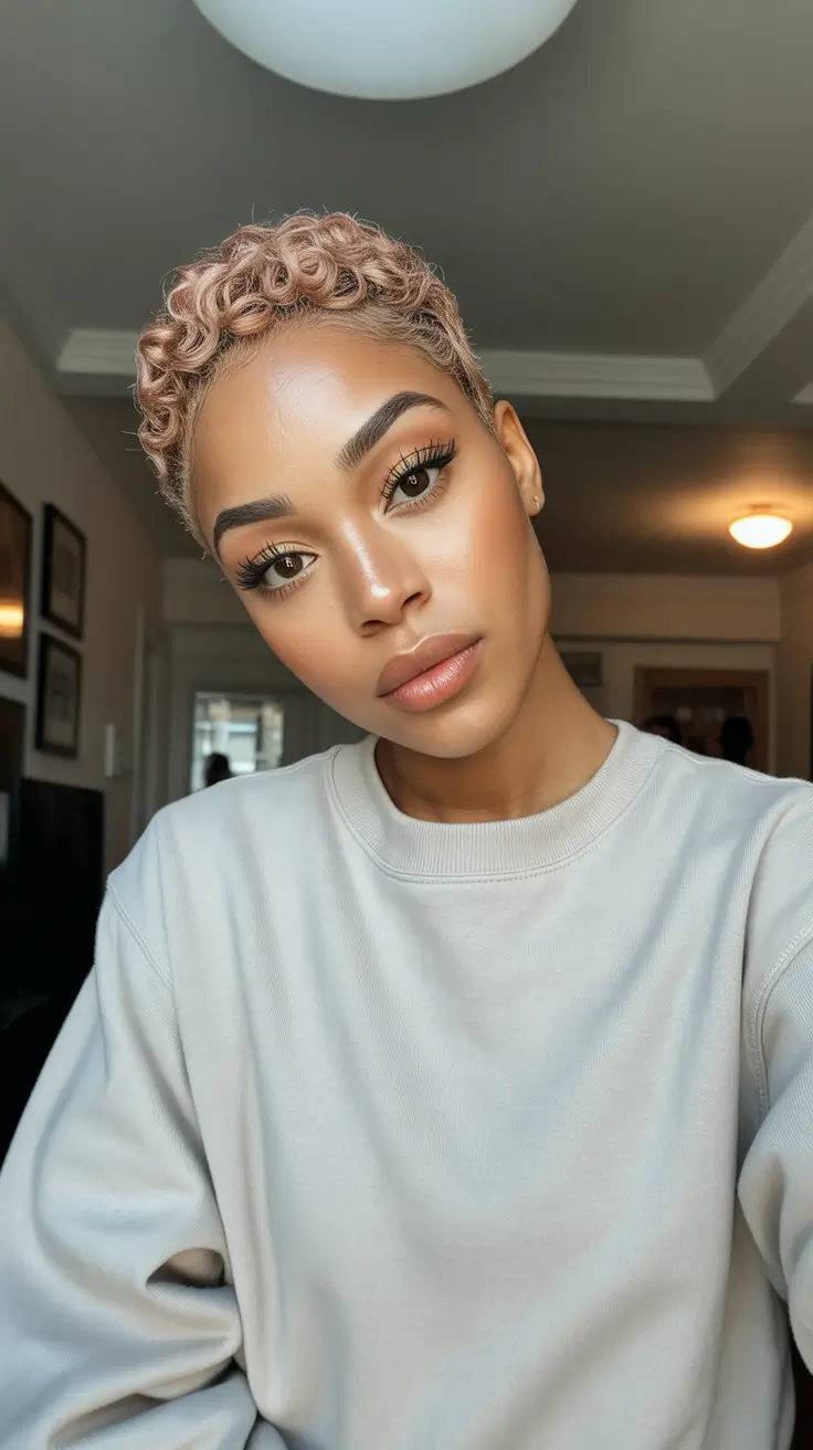 sophisticated spring hairstyle for black women 2026 short natural curls