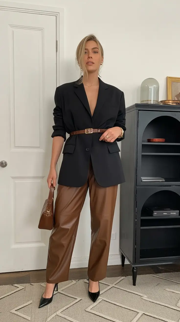Women 2026 Bold Tailoring With Rich Brown Accents