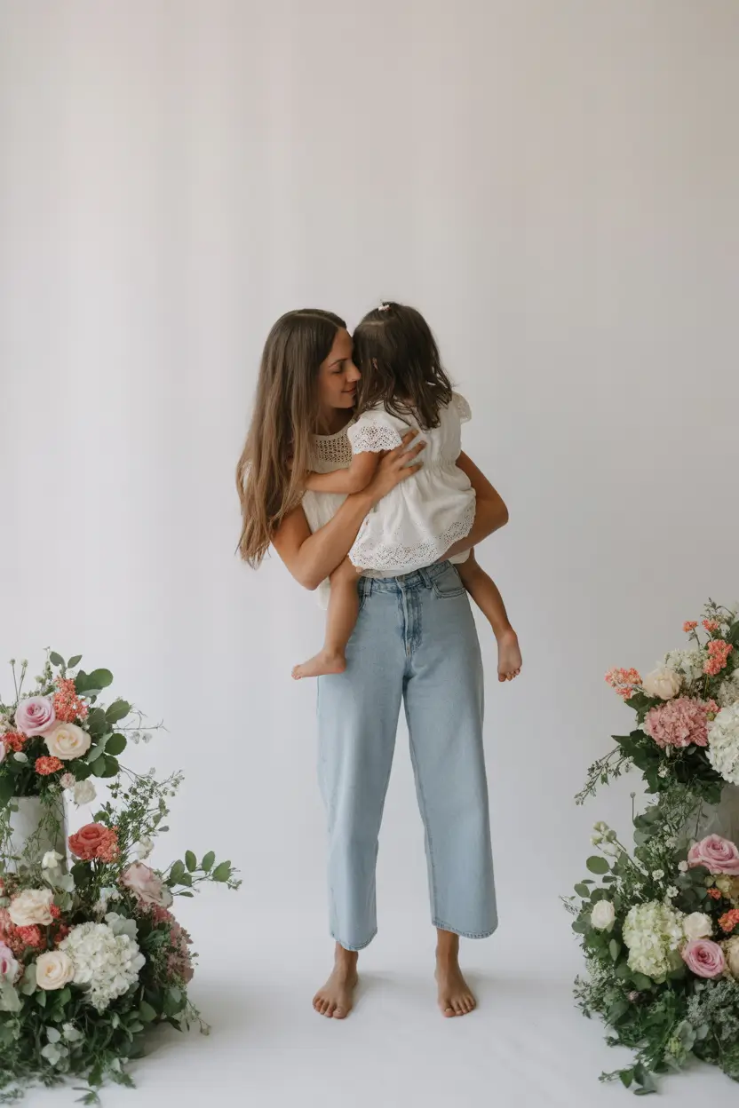 2026 Minimalist Whites With Relaxed Denim for Studio Spring Portraits