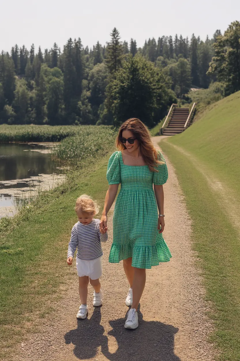 2026 Classic Green Gingham for a Country Stroll