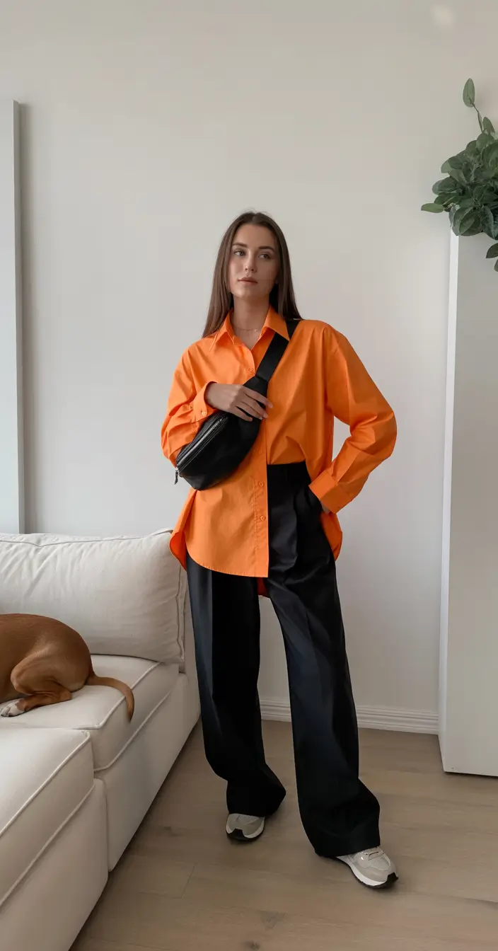 21-trendy-spring-outfits-street-style-2026-Structured-Orange-and-Sleek-Black-for-Modern-Minimalist-Energy
