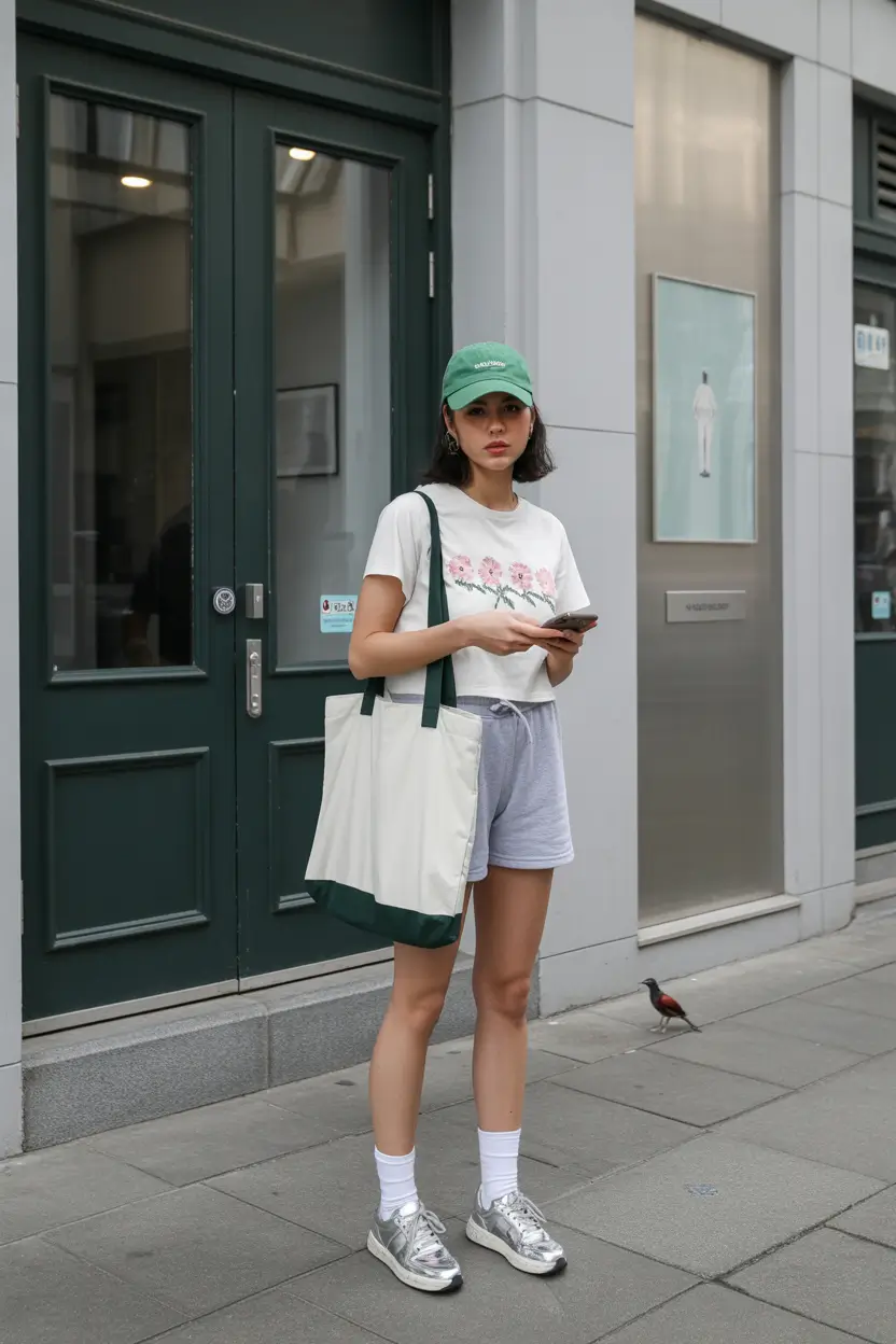 21-trendy-spring-outfits-street-style-2026-Sporty-Softness-With-a-Fresh-Green-Accent