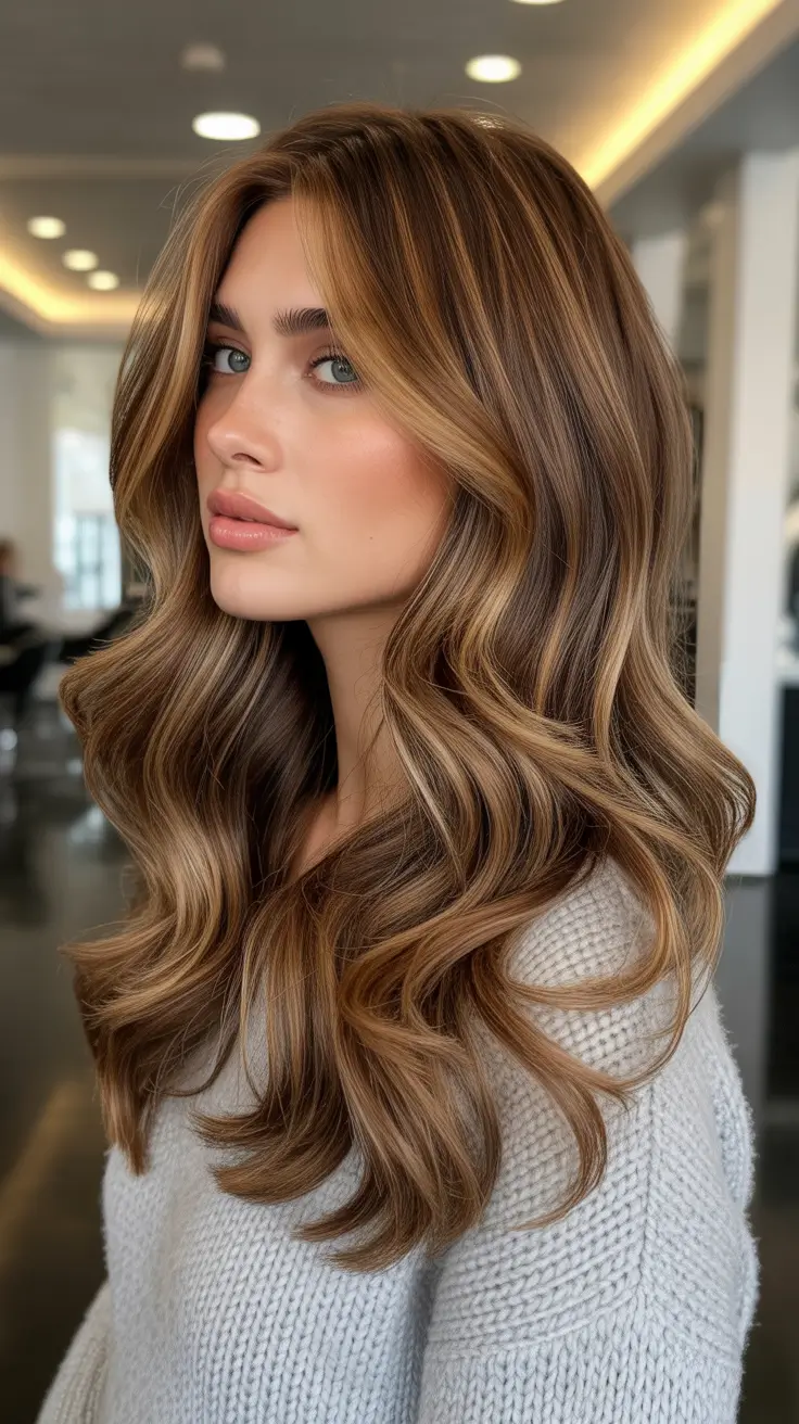 springhair Luxe Caramel Brunette Waves with Polished Spring Dimension
