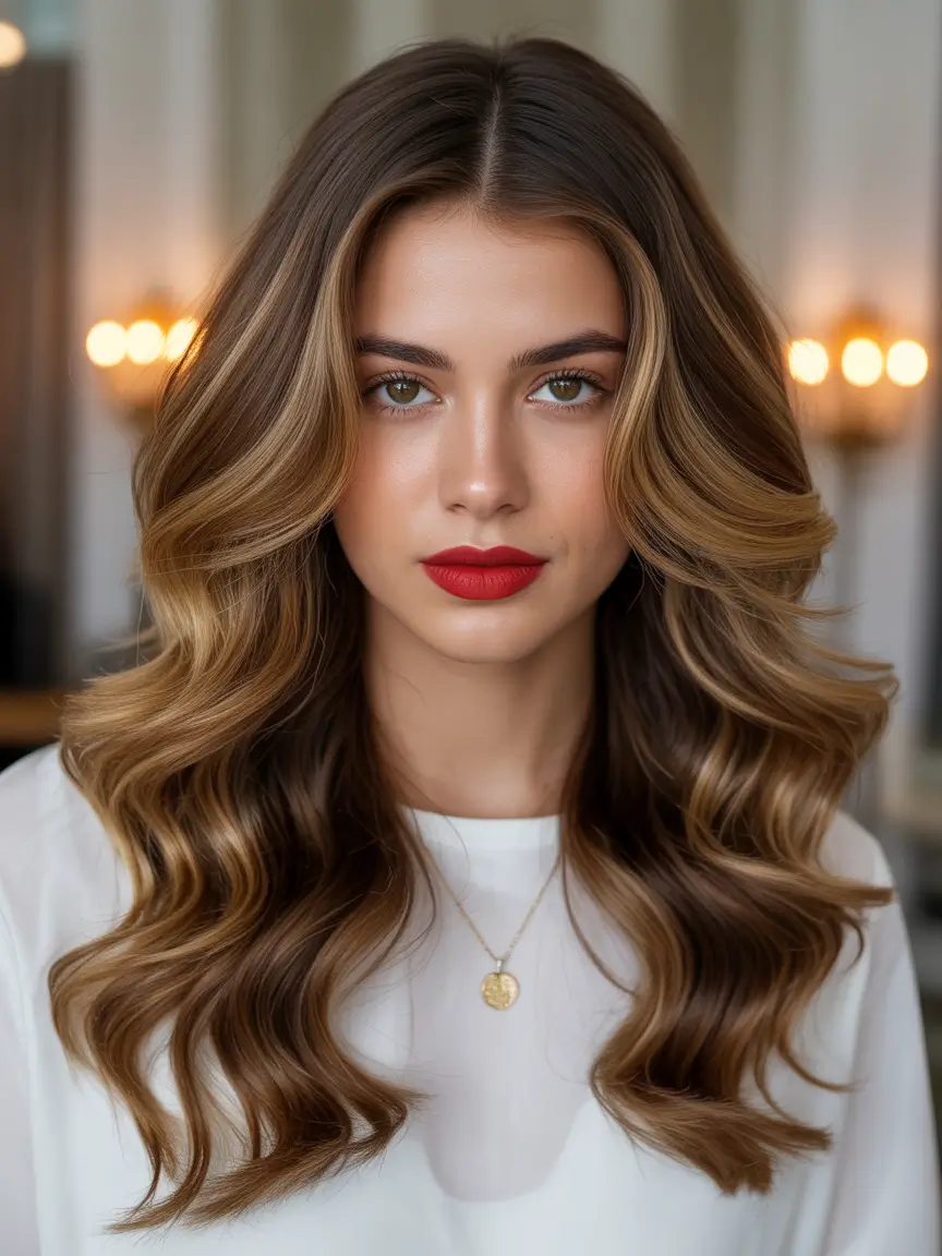 springhair Luminous Caramel Brunette with Luxe Face-Framing Glow