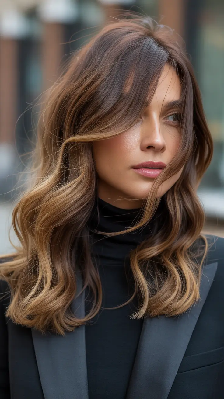 springhair Caramel Layers with Breezy Movement and Modern Edge