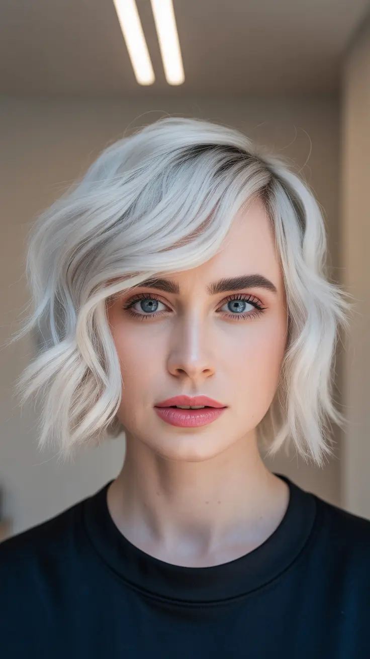 best summer hair color for blondes 2026 Icy Pearl French Bob Energy