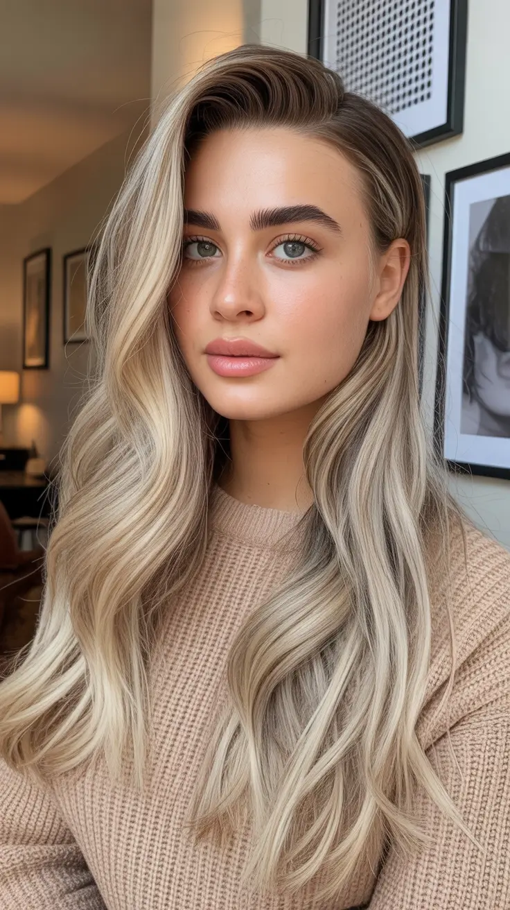 best summer hair color for blondes 2026 Luxury Sand Balayage with Flowing Lengths