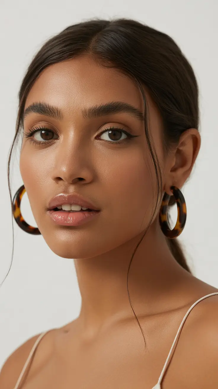 cool spring hair color for dark skin 2026 Soft Cocoa Dimension with Face-Framing Elegance