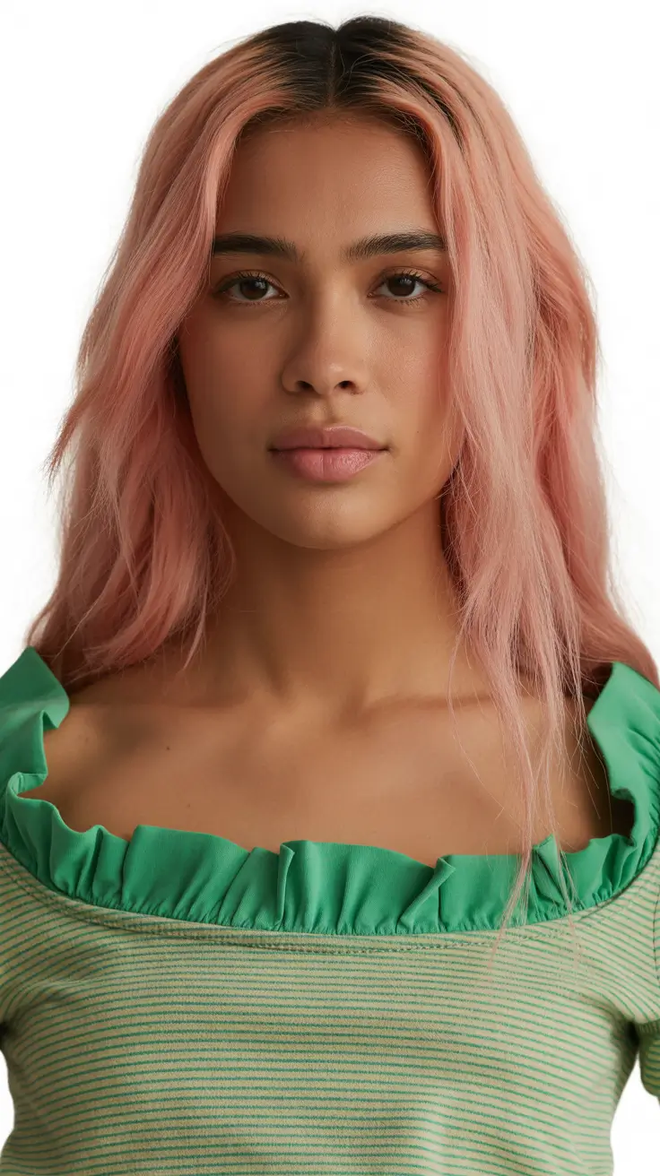 spring hair color for tan skin Soft Rose Blush