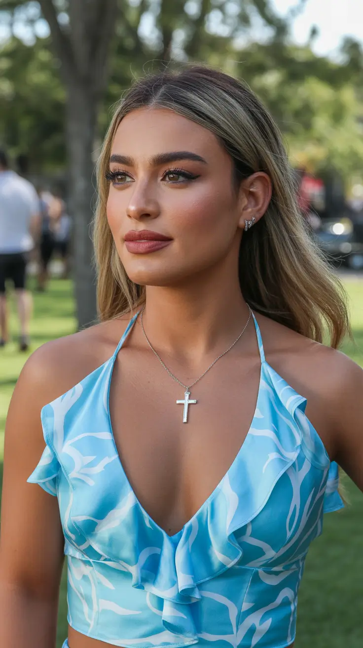 spring hair color for tan skin Caramel Brunette