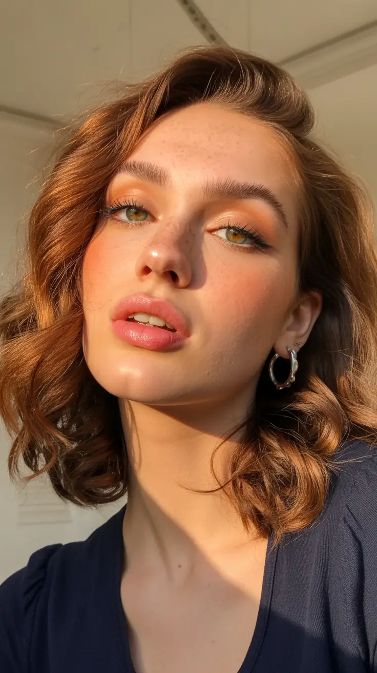 dreamy spring hair color warm skin tone 2026 Warm Copper Glow for Radiant Spring Complexions