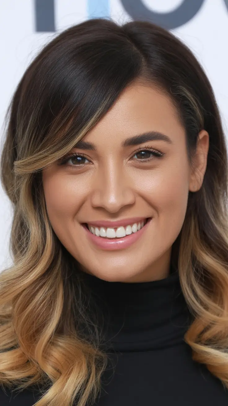 dreamy spring hair color warm skin tone 2026 Golden Balayage Blend for Warm Complexion Brightness