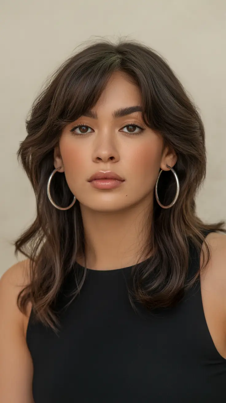 dreamy spring hair color warm skin tone 2026 Layered Mocha Brown with Soft Movement