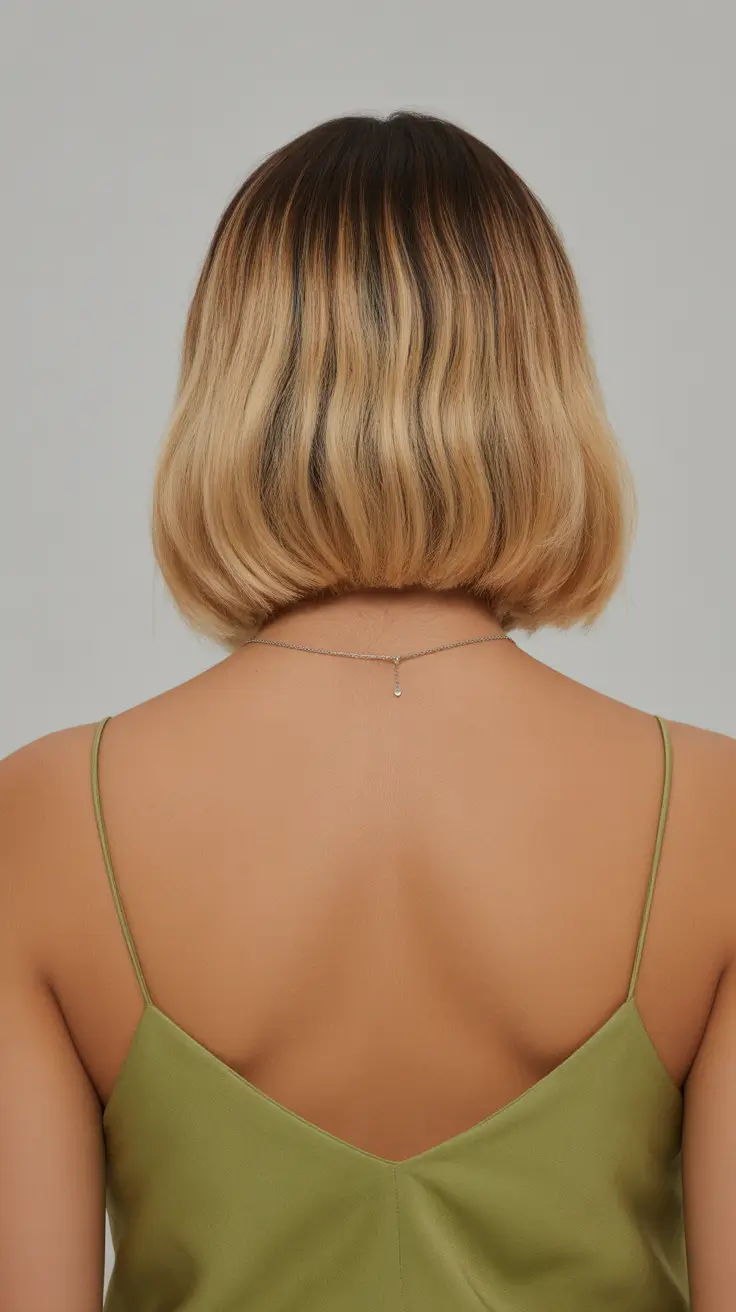 dreamy spring hair color warm skin tone 2026 Golden Milk Tea Bob with Soft Caramel Tones