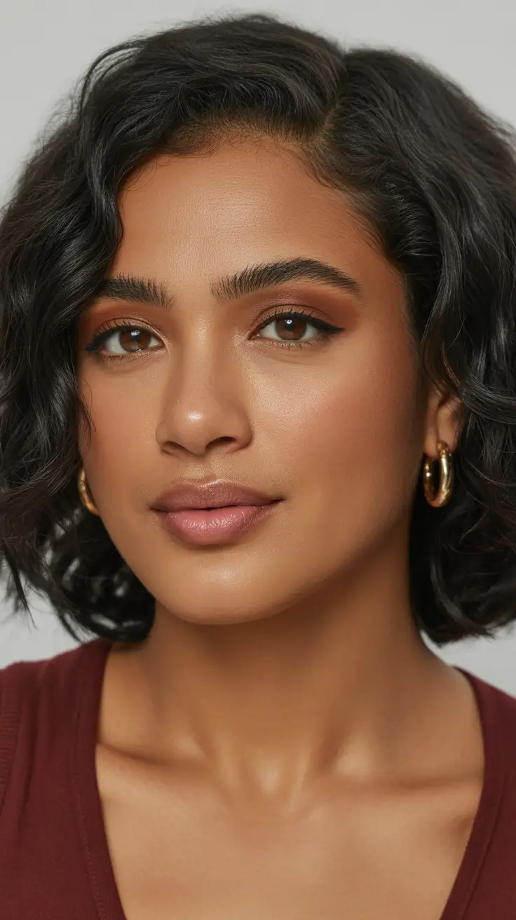 dreamy spring hair color warm skin tone 2026 Soft Brunette Waves for Warm Golden Complexions