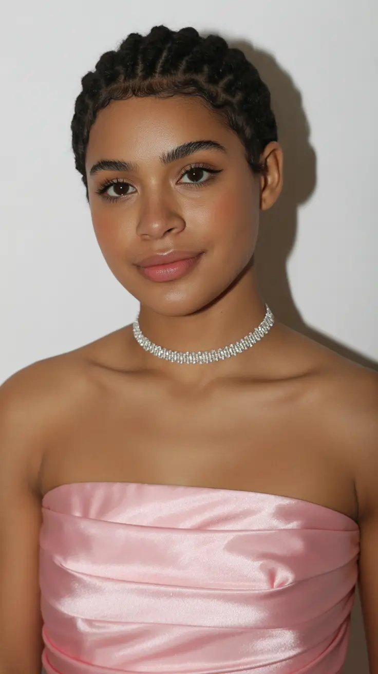 hair color for brown skin spring Sleek Natural Cornrows with Glossy Blue Black Shine