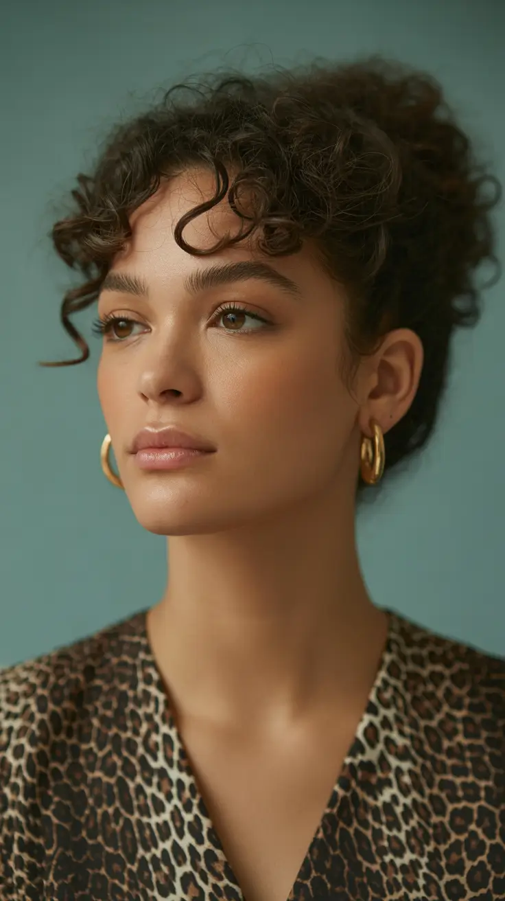 hair color for brown skin spring Effortless Curly Updo with Warm Spring Dimension