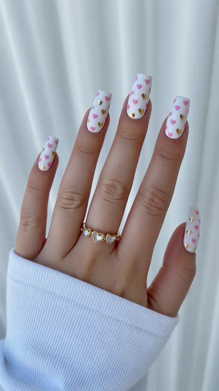 bright spring nails 2026 Sweet Heart Details for Cute Spring Nail Art