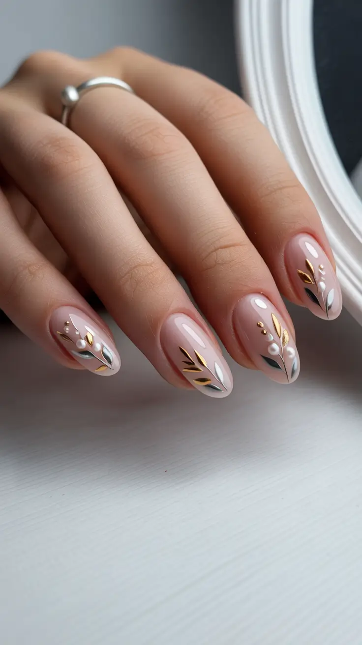 bright spring nails 2026 Delicate Botanical Elegance for Bright Spring Almond Nails