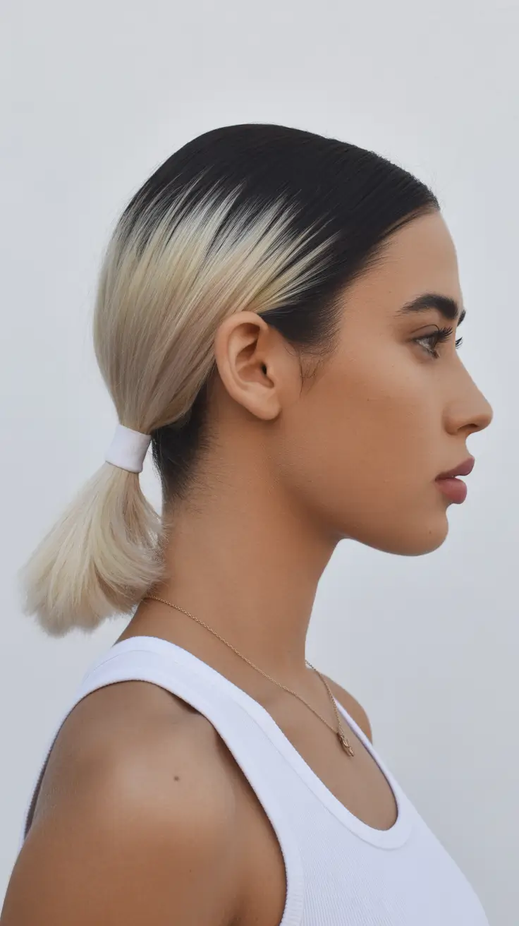 gorgeous spring hair color light skin 2026 Minimalist Blonde Ponytail with Subtle Contrast