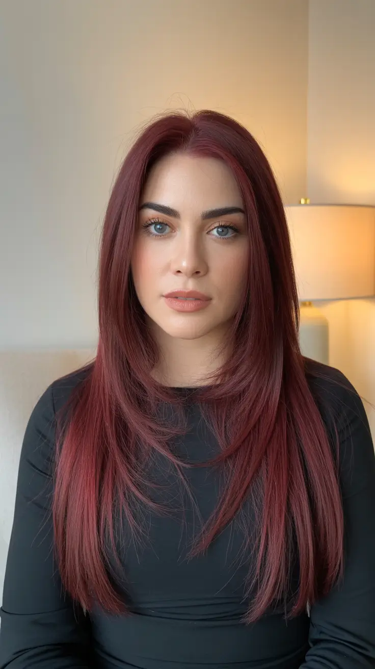summer hair color ideas 2026 sun kissed Deep Cherry Red for Bold Summer Brunettes