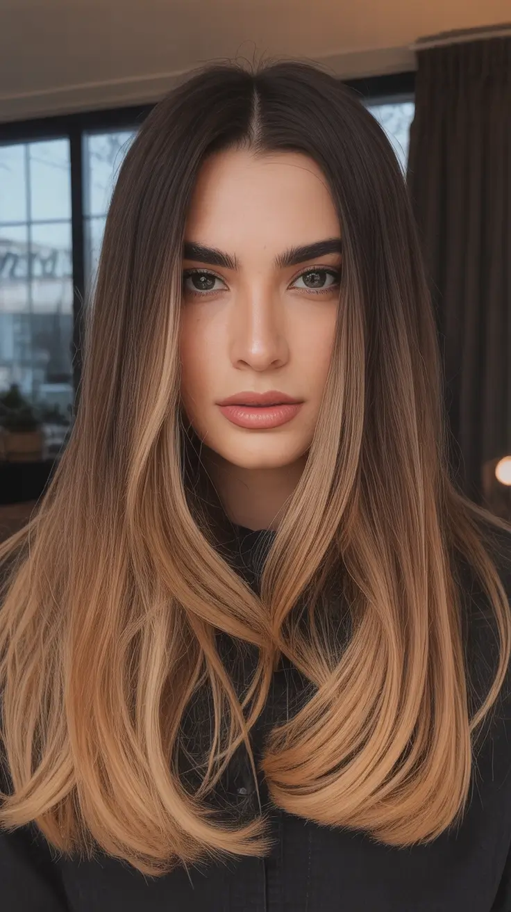 summer hair color ideas 2026 sun kissed Honey Melt Balayage for Modern Brunette Dimension