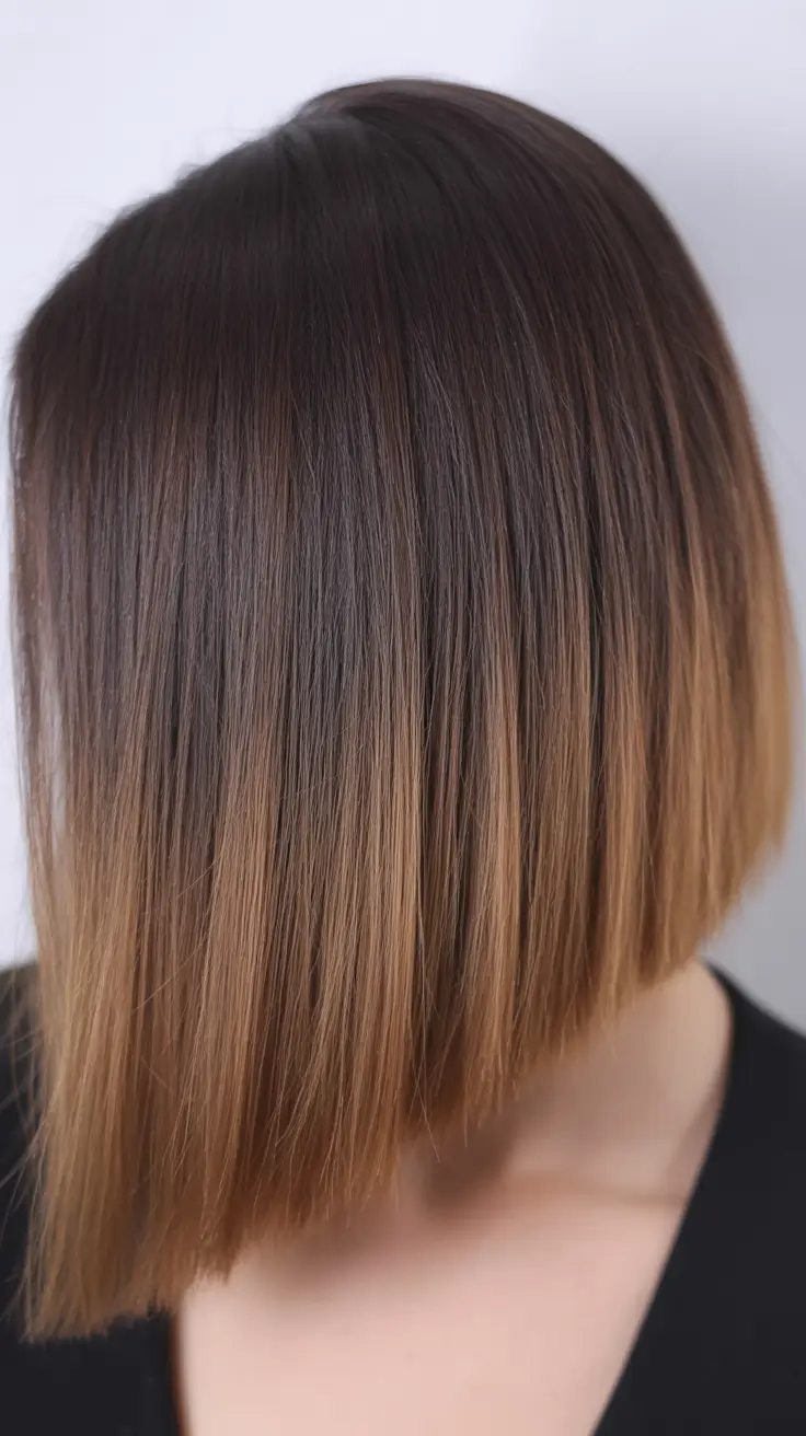 summer hair color ideas for brunettes 2026 sun kissed Soft Ombre Precision Cut with Warm Caramel Melt