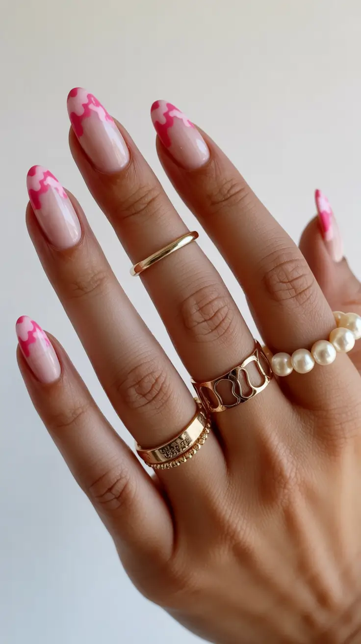 summer nail art ideas 2026 aesthetic Pink Melt French With A Soft Glossy Finish