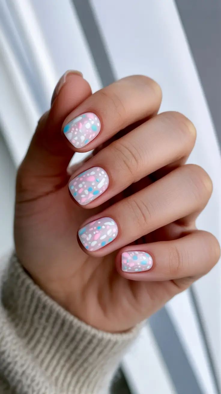summer short nail inspo 2026 Playful Confetti Pastels for a Soft Fun Finish