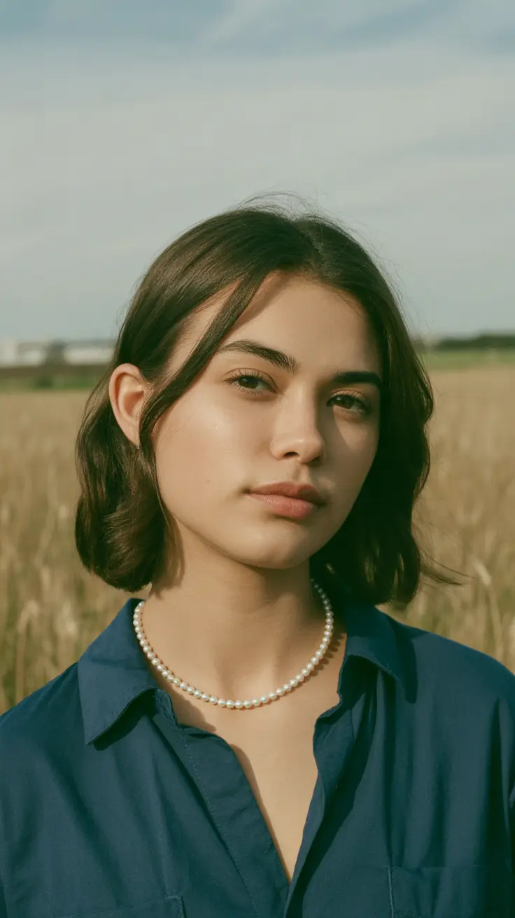 spring brown hair color straight cocoa bob