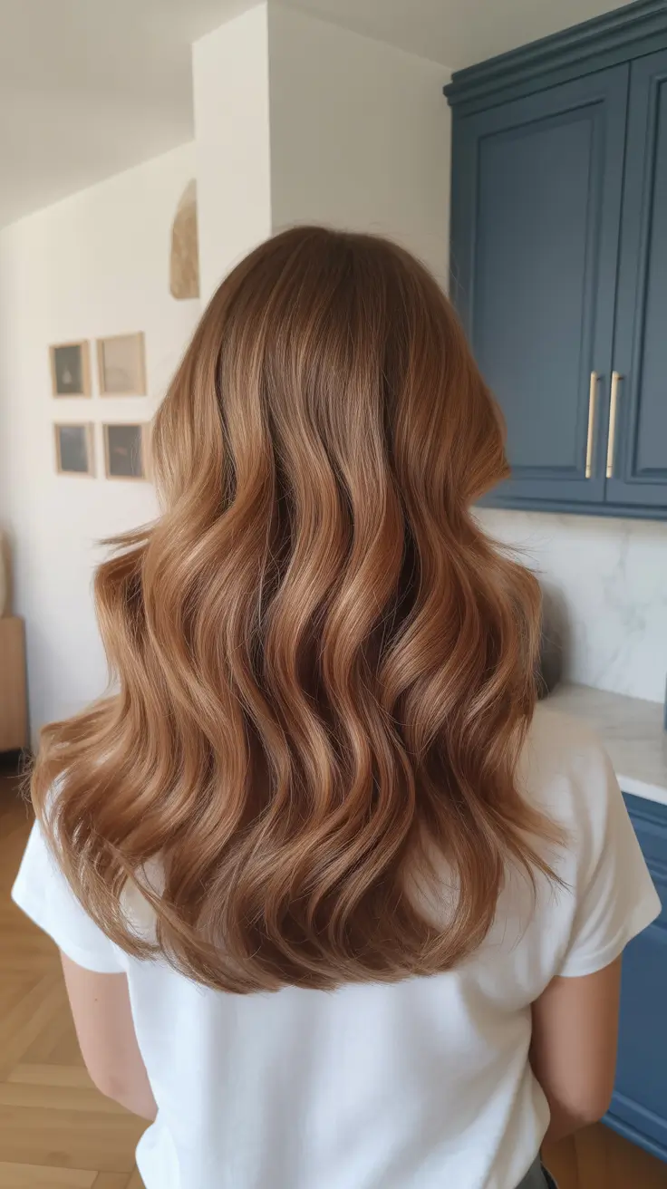 bright spring hair color brown warm honey waves