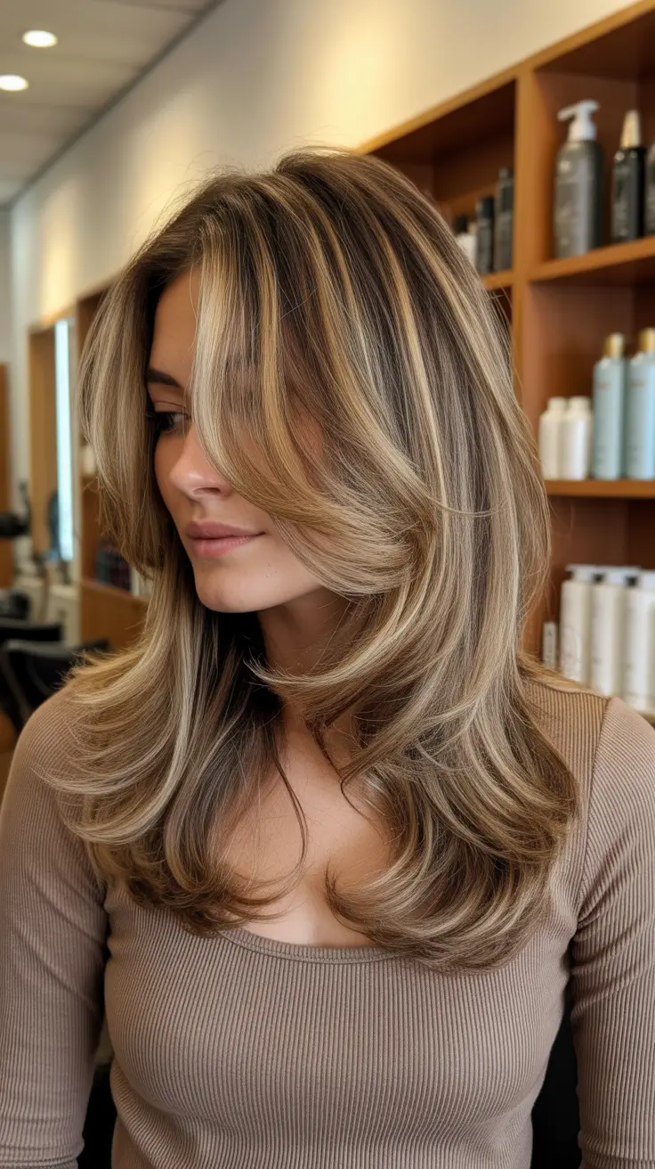 spring brown hair color with highlights beige balayage
