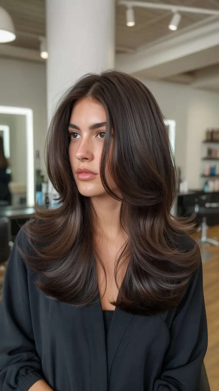 spring brown hair color brunettes deep espresso layers