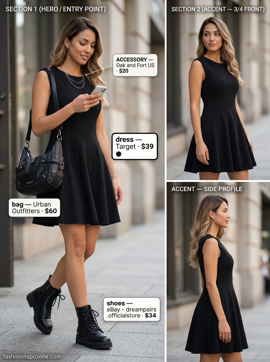 Cute summer dresses 2026: Khaki romper with combat boots and crossbody for urban exploration.