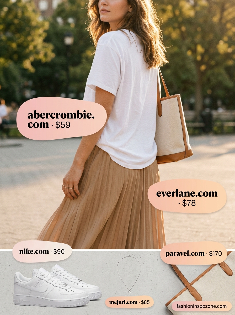 Oversized summer t-shirt outfit for women 2026: Blush pink tee with white linen shorts, espadrilles, and straw bag.