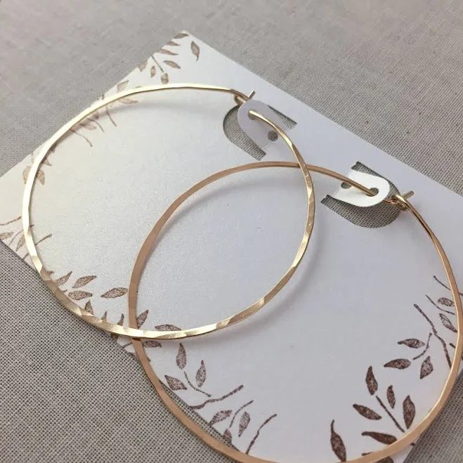 accessory 14K Gold Filled Hammered Hoop Earrings Etsy - JanineLorraineJewel $31.5