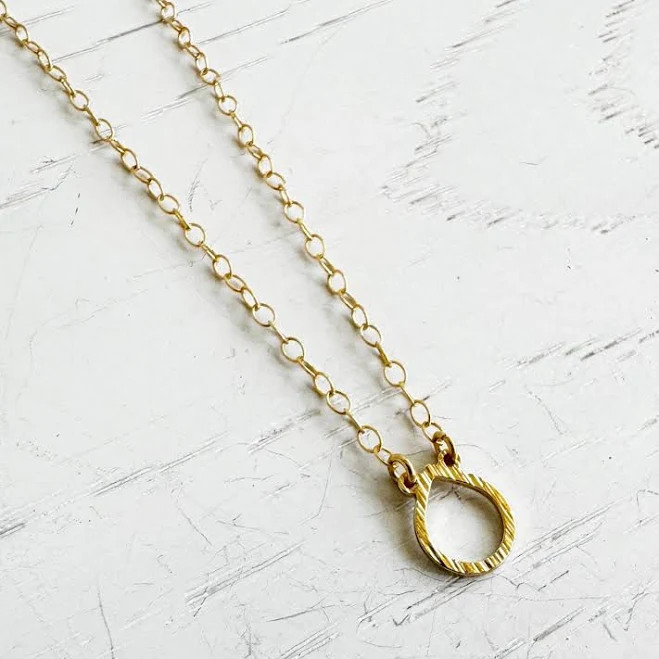 accessory 14K Gold Filled Tiny Teardrop Charm Necklace RusticGemJewelry $34