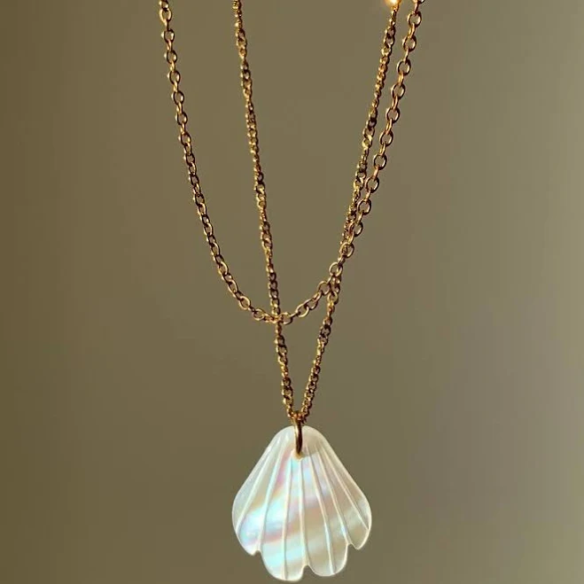 accessory 18K Gold Minimalist Boho Shell Pendant Necklace Etsy - Seller $25.6