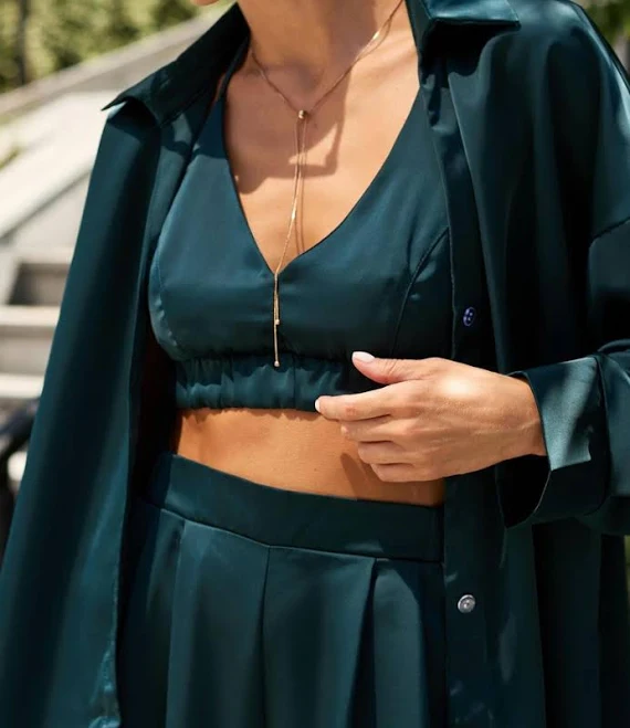 matching set 3-Piece Satin Suit Etsy - Seller $145