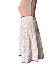 bottoms 90s Vintage Pretty Ditsy Print Flowers Floral A Line Fine Cotton Skirt Knee Midi White Mint Pink Size XS to S Etsy $26.86