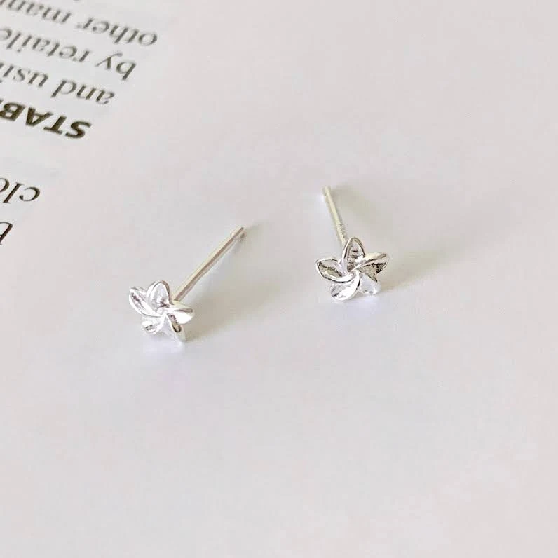accessory 925 Sterling Silver Dainty Minimalist Flower Stud Earrings Etsy - Seller $19.99