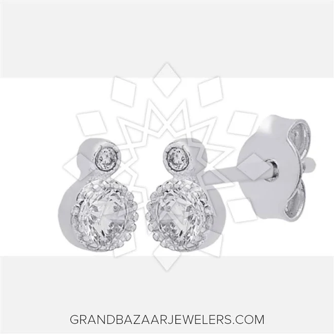 accessory 925 Sterling Silver Geometric Stud Earrings GrandBazaarJewelers $38