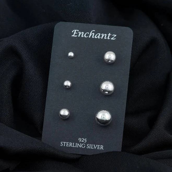 accessory 925 Sterling Silver Minimalist Round Ball Stud Earrings Etsy - Seller $12.75