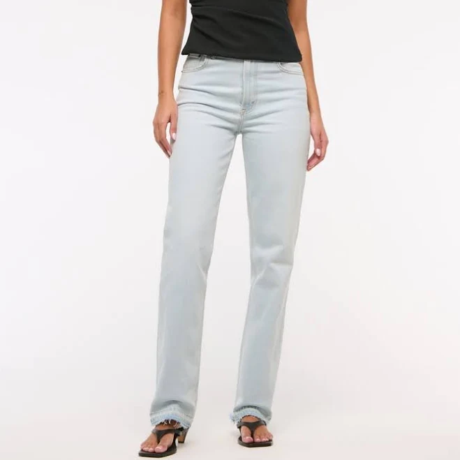 jeans Abercrombie & Fitch Women's 90s Ultra High Rise Straight Jean Abercrombie & Fitch $26.97
